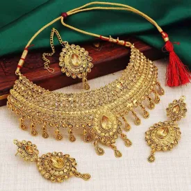 Sukkhi Attractive Choker Gold Plated Necklace Set for Women