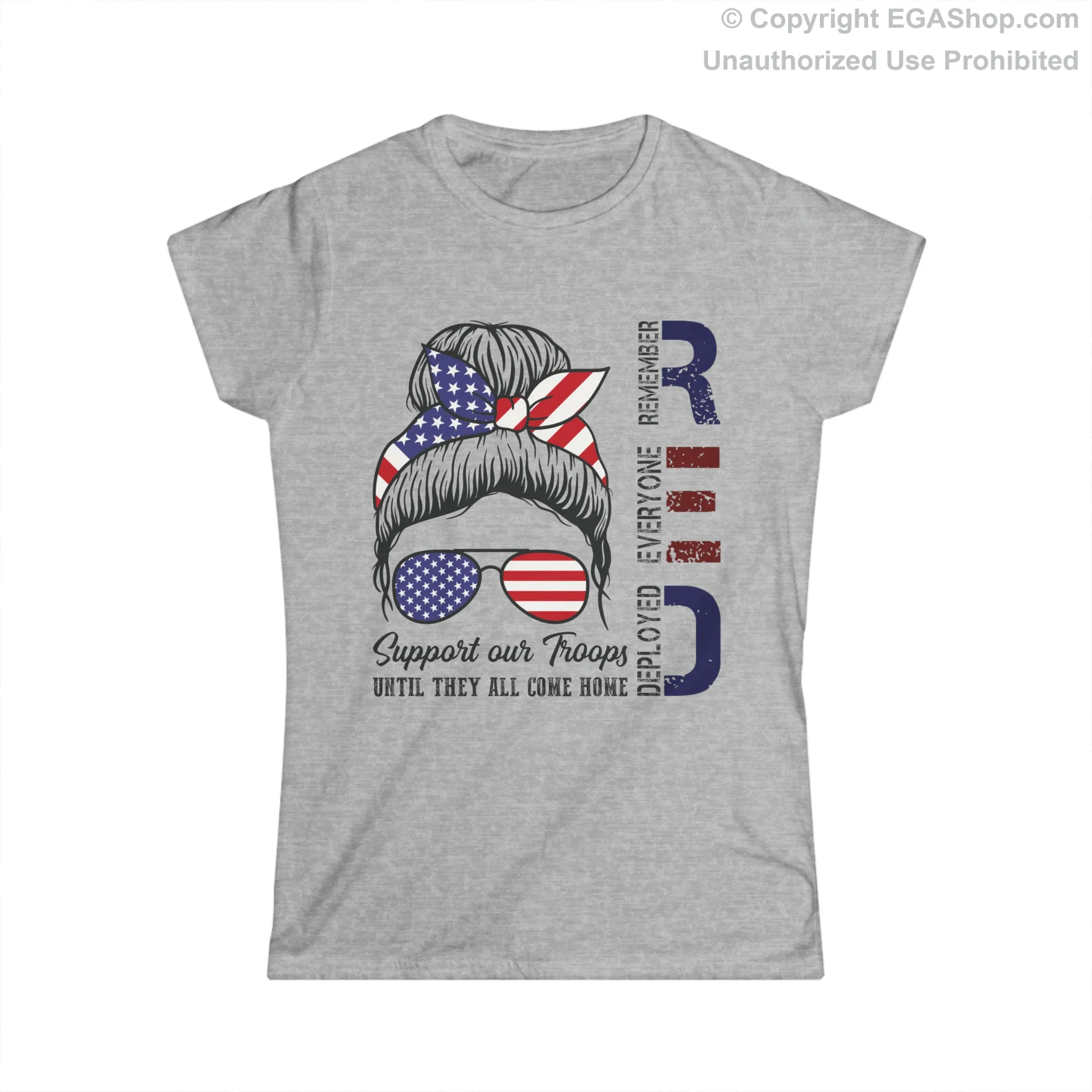 T-Shirt, Ladies Fit: Red Friday Rosie Remember Everyone Deployed