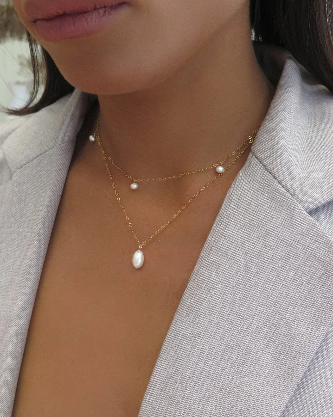 Teardrop Freshwater Pearl Necklace