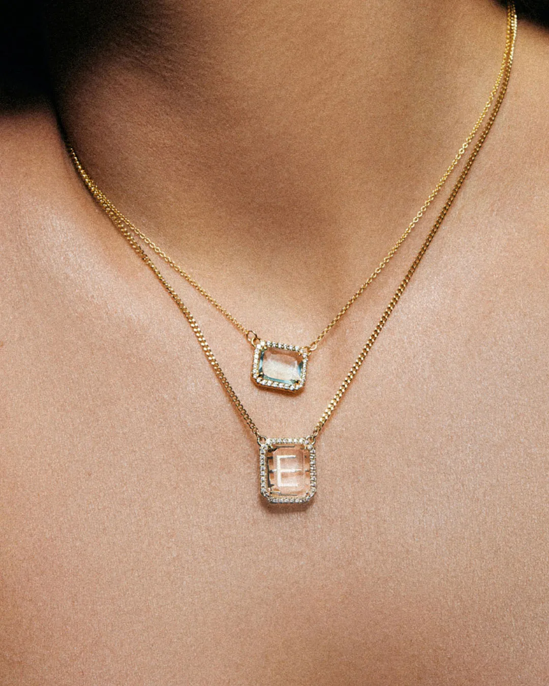 The Connection letter necklace - gold plated