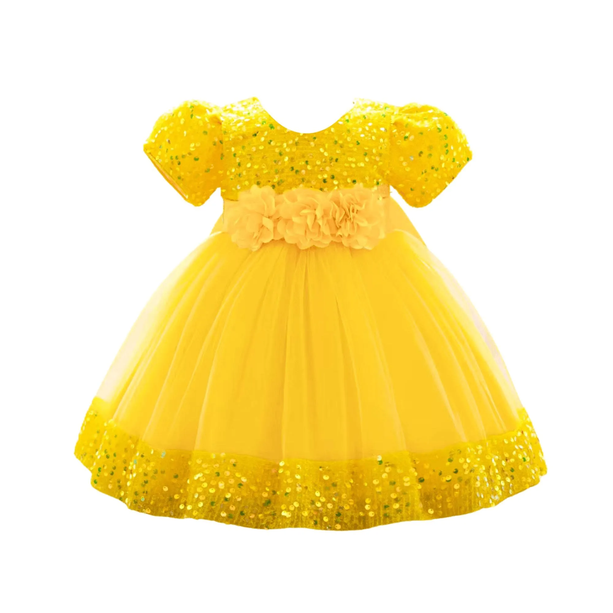 Toddler Girls 1st Birthday Dress Bow Cute Baby Baptism Gown Kids Wedding Party Elegant Princess Christmas Dress