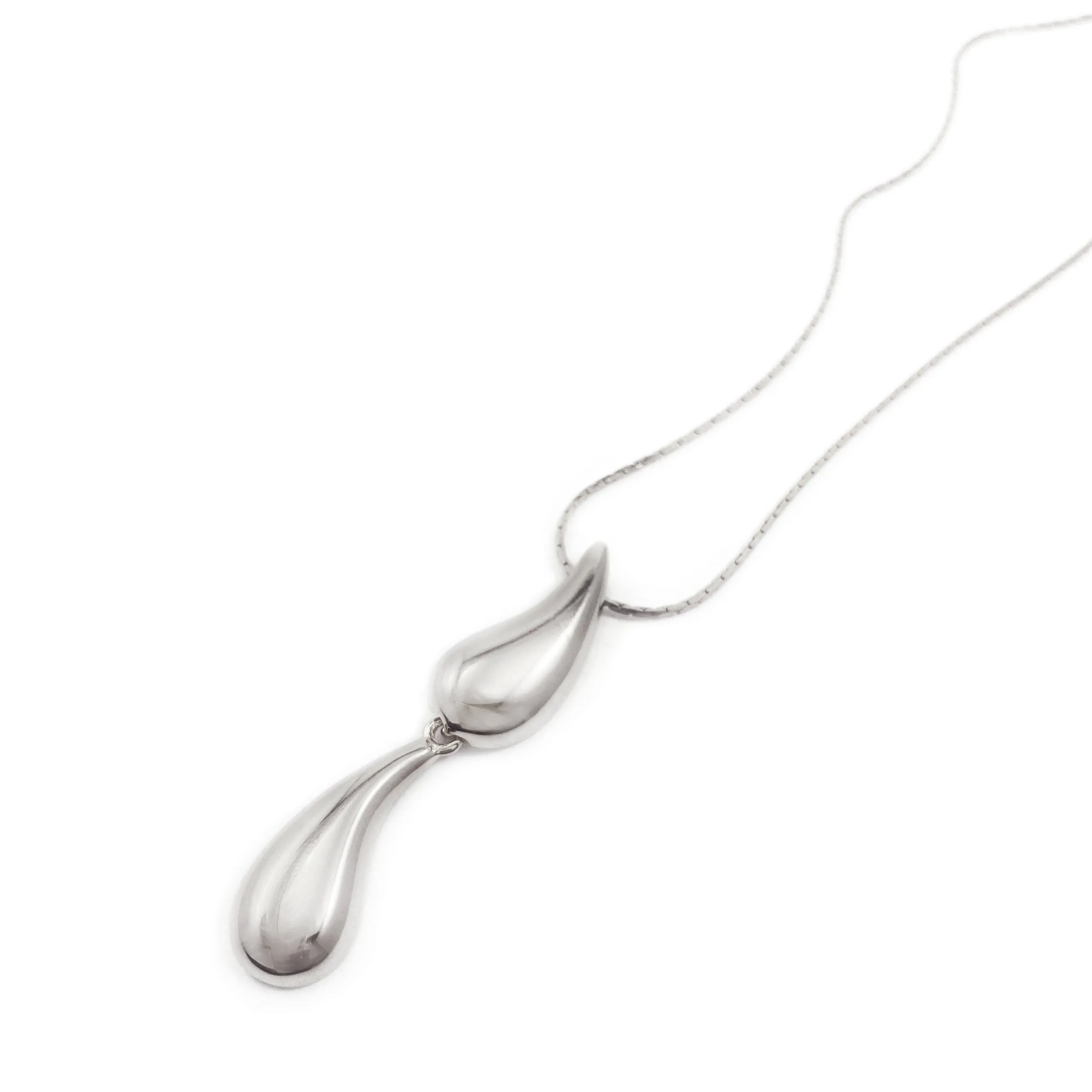 Waterway Pendant - Double - Silver